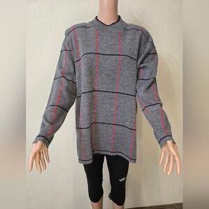 Karen Lessly Sweater Acrylic Sx XL Made In USA Color Gray